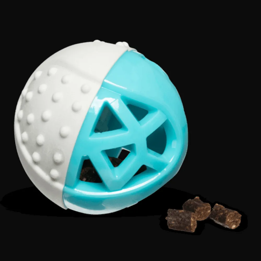 New Catch N Squeak Rubber Ball Teal Supplies Leashes, Collars, Beds, Flea & Tick, Etc. | Toys Interactive, Plush, Etc.