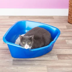 New High Wall Corner Litter Pan Supplies Collars, Scratchers, Toys, Etc.