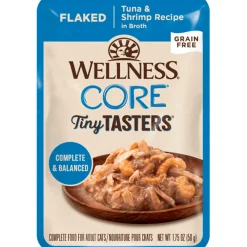 Clearance CORE Tiny Tasters Flaked Tuna & Shrimp in Sauce Wet Cat Food Wet Food Cans, Pouches, Tetra Paks, Etc.