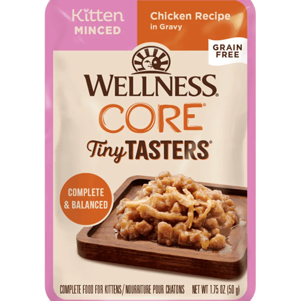 Sale CORE Tiny Tasters Kitten Minced Chicken in Gravy Wet Cat Food Wet Food Cans, Pouches, Tetra Paks, Etc.