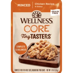 Hot CORE Tiny Tasters Minced Chicken in Gravy Wet Cat Food Wet Food Cans, Pouches, Tetra Paks, Etc.