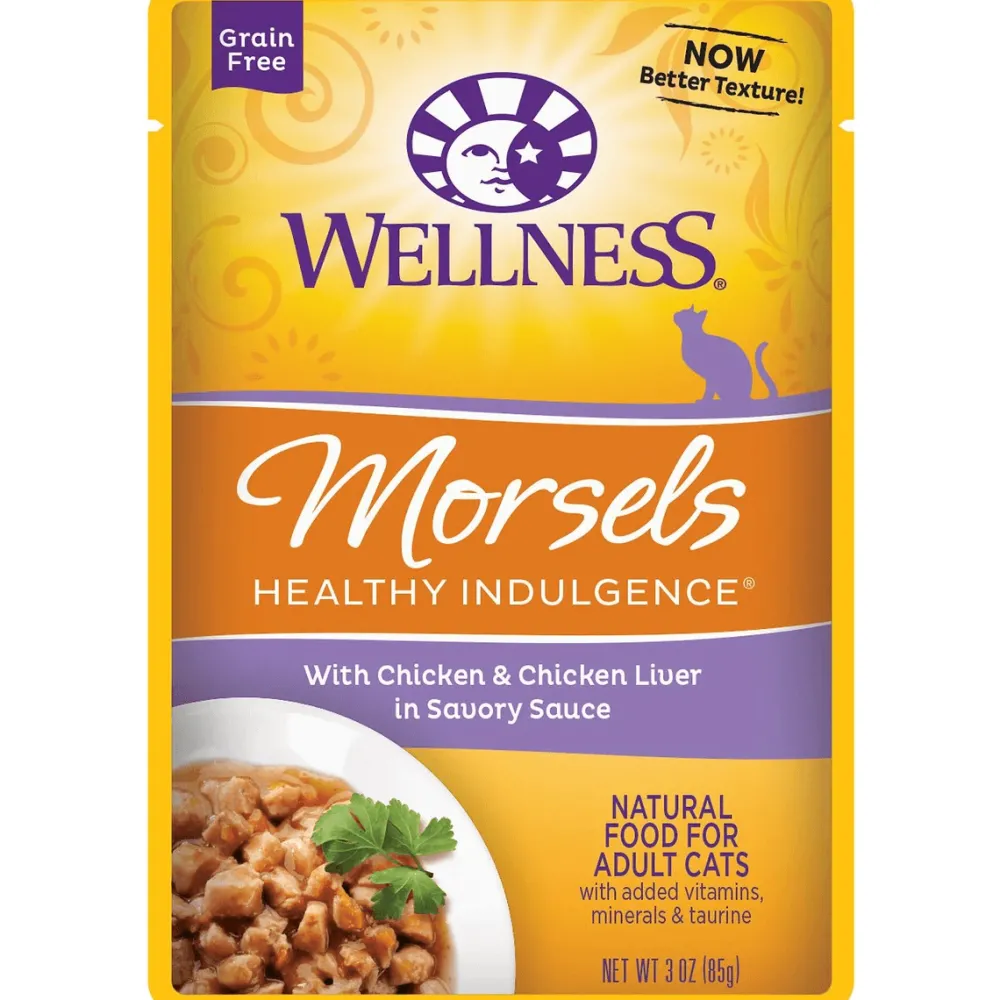New Healthy Indulgence Morsels Chicken & Chicken Liver Wet Cat Food Wet Food Cans, Pouches, Tetra Paks, Etc.