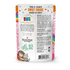 Fashion Cat Pouch BFF Omg Sweet Cheeks Tuna & Salmon Dinner in Gravy Wet Food Cans, Pouches, Tetra Paks, Etc.