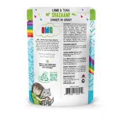Hot Cat Pouch BFF Omg Shazaam! Lamb & Tuna Dinner in Gravy Wet Food Cans, Pouches, Tetra Paks, Etc.