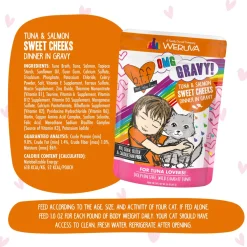 Fashion Cat Pouch BFF Omg Sweet Cheeks Tuna & Salmon Dinner in Gravy Wet Food Cans, Pouches, Tetra Paks, Etc.