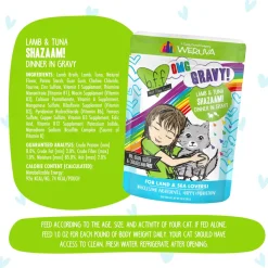 Hot Cat Pouch BFF Omg Shazaam! Lamb & Tuna Dinner in Gravy Wet Food Cans, Pouches, Tetra Paks, Etc.