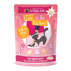 Sale Cat Pouch Cats in the Kitchen Karate Kitty Beef & Salmon Pate Wet Food Cans, Pouches, Tetra Paks, Etc.
