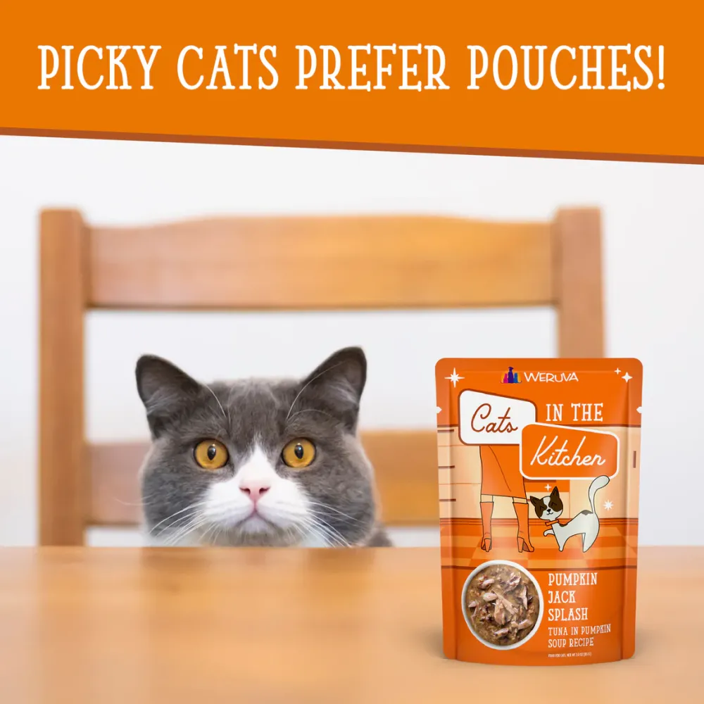 New Cat Pouch Cats in the Kitchen Pumpkin Jack Splash Tuna & Pumpkin Dinner in Gravy Wet Food Cans, Pouches, Tetra Paks, Etc.