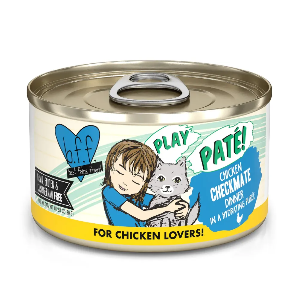 Clearance Wet Cat Food BFF Chicken Checkmate Pate Wet Food Cans, Pouches, Tetra Paks, Etc.