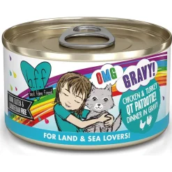 Discount Wet Cat Food BFF Omg Qt Patootie! Chicken & Turkey Dinner in gravy Wet Food Cans, Pouches, Tetra Paks, Etc.