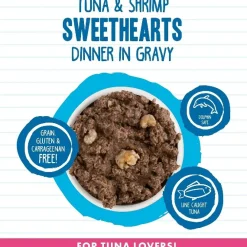 New Wet Cat Food BFF Sweethearts Tuna & Shrimp Minced Dinner in Gravy Wet Food Cans, Pouches, Tetra Paks, Etc.