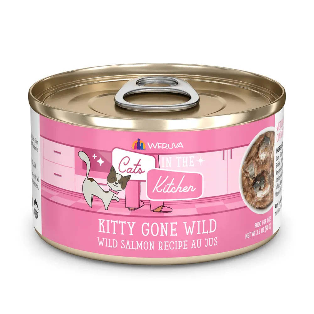 Discount Wet Cat Food Kitty Gone Wild Salmon, Tuna, Sardine & Mackerel Pate with Shreds Wet Food Cans, Pouches, Tetra Paks, Etc.