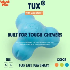 Discount West Paw Zogoflex Chew Tux Aqua Supplies Leashes, Collars, Beds, Flea & Tick, Etc. | Toys Interactive, Plush, Etc.