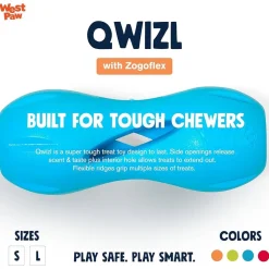 Clearance West Paw Zogoflex Qwizl Aqua Supplies Leashes, Collars, Beds, Flea & Tick, Etc. | Toys Interactive, Plush, Etc.