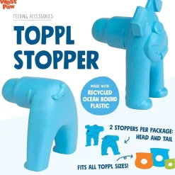 Discount West Paw Zogoflex Toppl Stopper Aqua 2 Pack Supplies Leashes, Collars, Beds, Flea & Tick, Etc. | Toys Interactive, Plush, Etc.