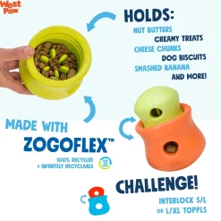 Sale West Paw Zogoflex Toppl Tangerine Supplies Leashes, Collars, Beds, Flea & Tick, Etc. | Toys Interactive, Plush, Etc.