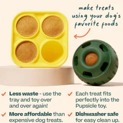 Best Pupsicle Treat Tray Supplies Leashes, Collars, Beds, Flea & Tick, Etc. | Toys Interactive, Plush, Etc.