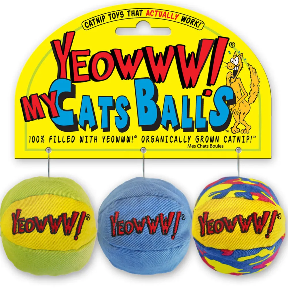 Hot Yeowww My Cat Balls 3 pack Supplies Collars, Scratchers, Toys, Etc.